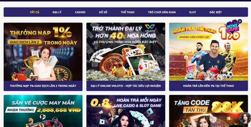 VNLOTO - Cùng tìm hiểu thông tin về nhà cái hàng đầu Châu Á 2 Một Số Khuyến Mãi Hấp Dẫn Tại Vnloto