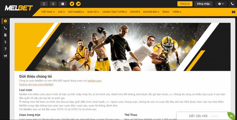 MelBet - Tụ điểm cá cược đỉnh cao top 1 thị trường hiện nay 2 Giới Thiệu Về Nhà Cái Melbet