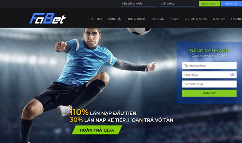 Khuyến mãi Fabet - Ưu đãi hấp dẫn dành cho mọi bet thủ 1 Khuyến Mãi 110% Nạp Lần Đầu Tiên Vào Tài Khoản Game Fabet